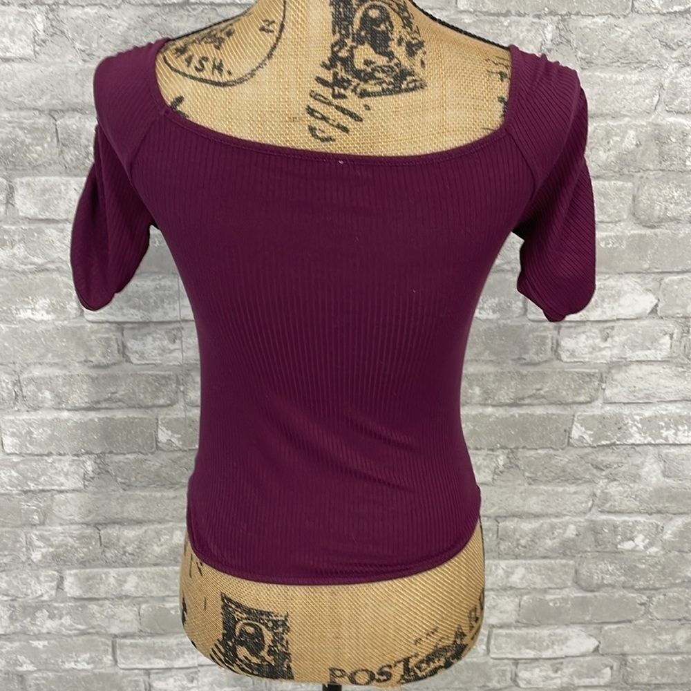 Free People Intimately Purple Ribbed Top - Picture 4 of 7